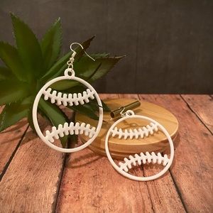 Baseball earrings